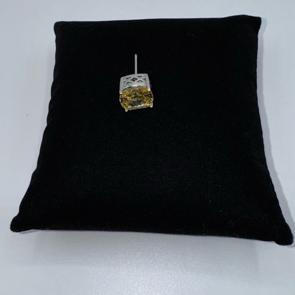 7.5ct Cushion Canary Studs - Picture 6 of 13